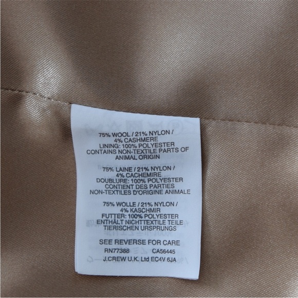 J. Crew Nello Gori Wool & Cashmere Belted Trench Coat - Picture 8 of 10